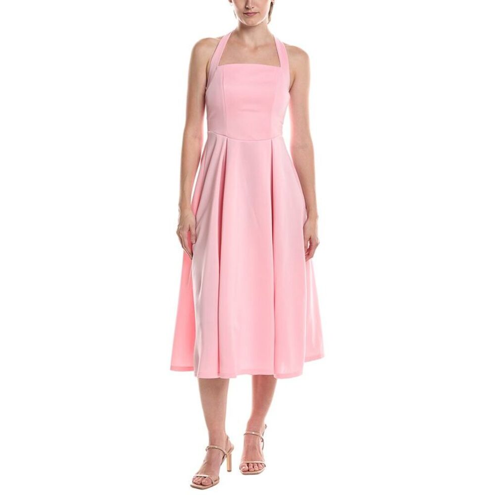 Hl Affair Womens  Sleeveless Midi Dress, Pink
